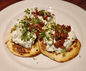 Kartoffel blinis – Lavet af en rest kartoffelmos