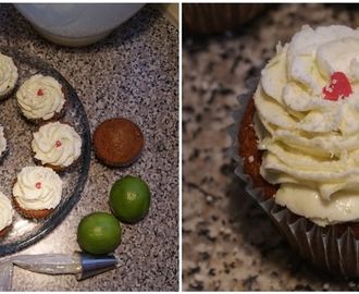 Nougat cupcakes m. Lime topping