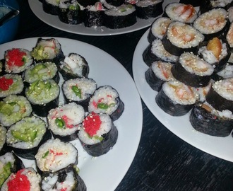 Hjemmelavet sushi