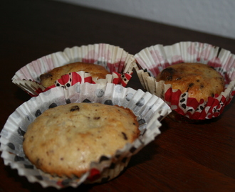 Banan muffin m. chokolade