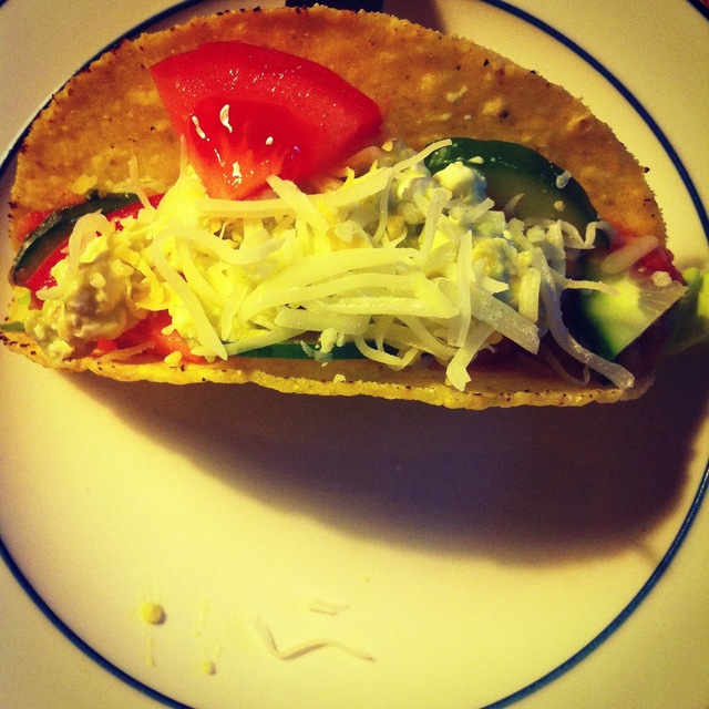 Vegetar taco med linsefyld