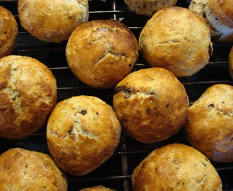 Scones med chokolade