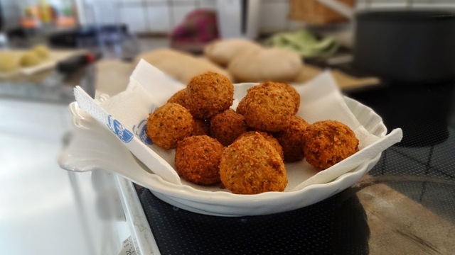 Falafel med pitabrød