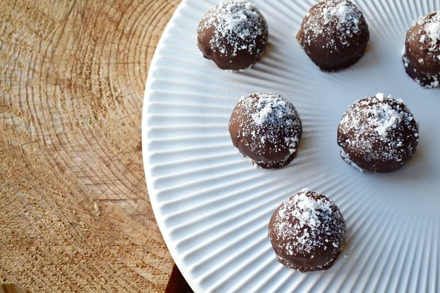 Kokoskarameller med chokolade