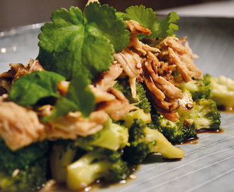 Langtidsstegt kylling med broccoli