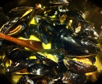 Moules frites med enebær