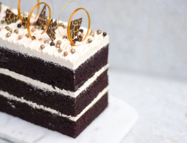 Chokoladekage med  smørcreme af Callebaut® Gold