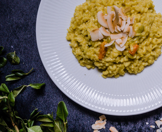 Karryrisotto - Opskrift på cremet og vegansk risotto med karry