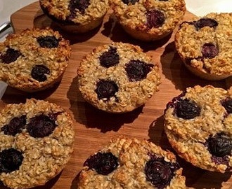 Morgenmad muffins med banan og kokos