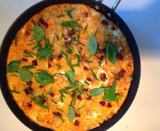 Frittata med chorizo