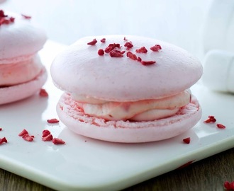 MACARONS MED HINDBÆRCREME