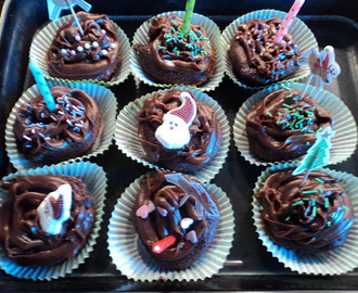 4. Dec: Jule cupcakes med chokolade