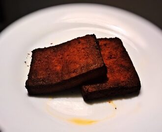 “Steaks” af marineret tofu