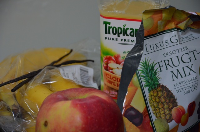 Æblesmoothie med mango og vanilje
