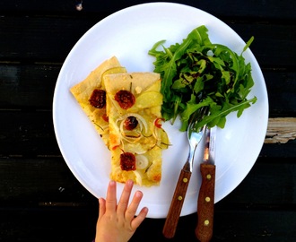 LÆKKER KARTOFFELPIZZA...  KUNNE HOLDE FINGRENE VÆK?