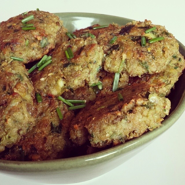 Grøn juice og pulp frikadeller