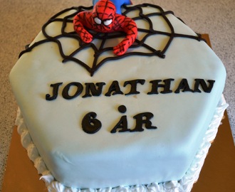 Spiderman kage til Jonathans 6 års fødselsdag.