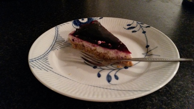 light blåbær cheesecake