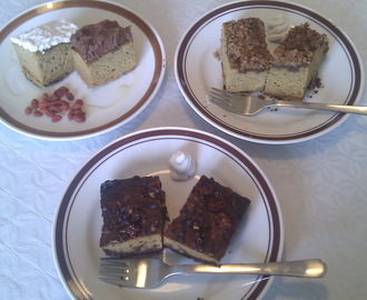 Tre forskellige slags kager