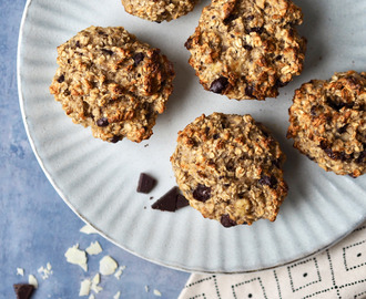 Hurtige havregrynsmuffins med chokolade – uden sukker