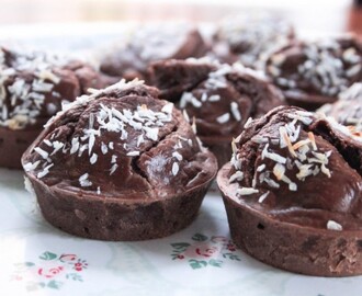 Sunde chokolade/kokos muffins