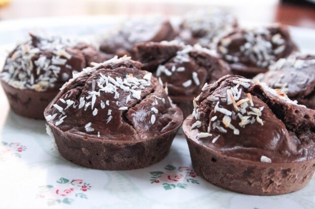 Sunde chokolade/kokos muffins