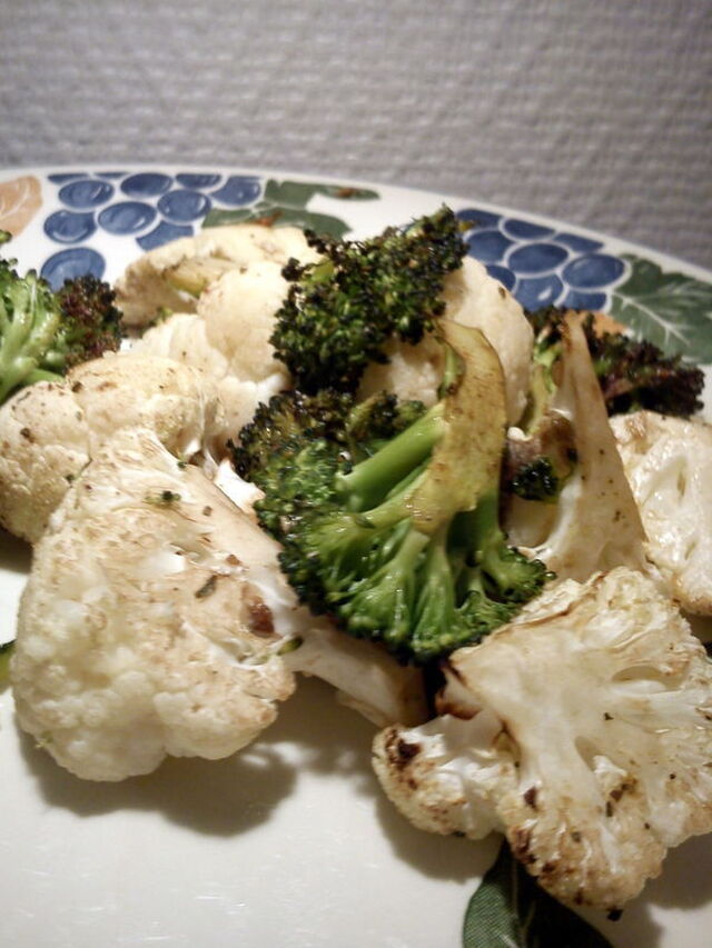 Bagt Broccoli og Blomkål med balsamico