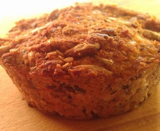 Muffins a la stenalderbrød - en lettere og mere sødlig udgave (uden sukker)