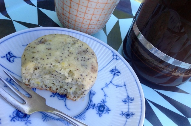 Muffins med birkes, citron og banan