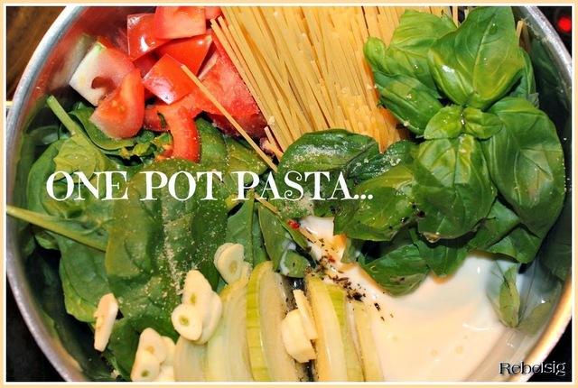 One pot pasta med skinkestrimler