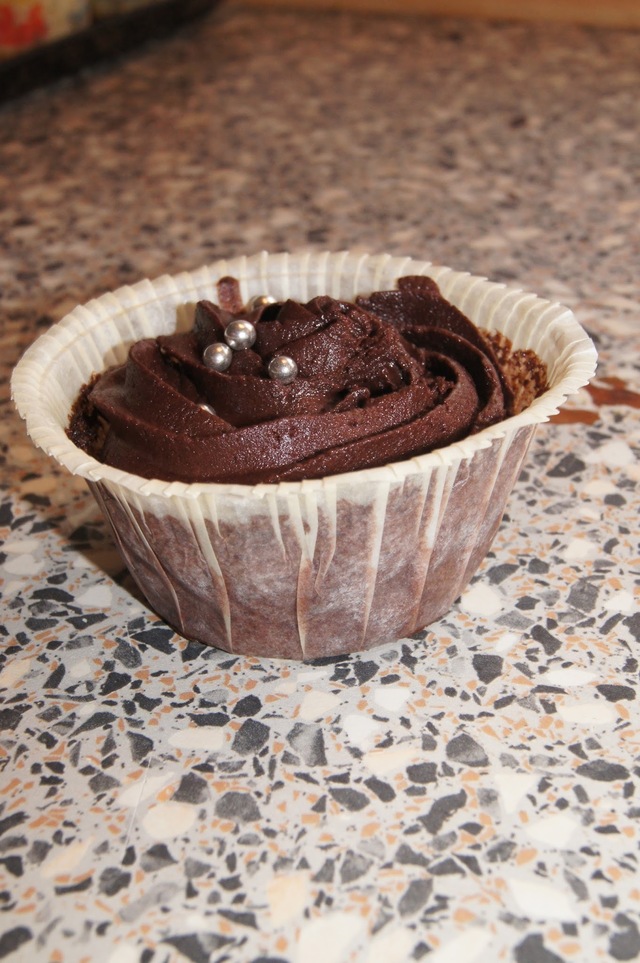 Chokolade cupcakes med chokolade frosting