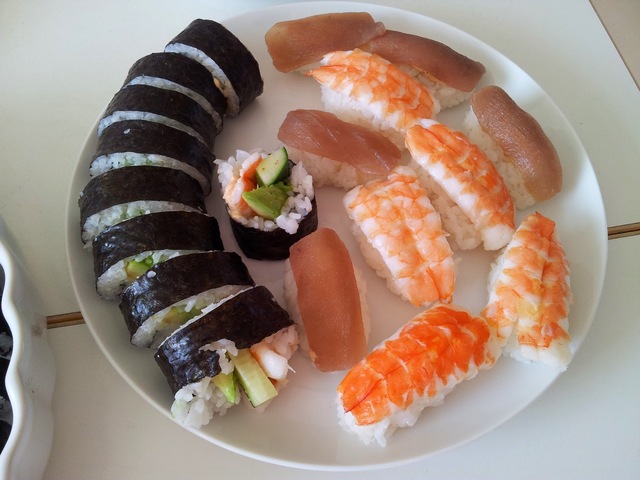 Hjemmelavet sushi
