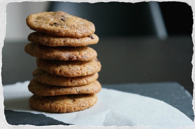 Hazelnut nougat and chocolate chip cookies