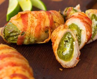 Få opskriften: Jalapeno Popper Stuffed Bacon Kylling