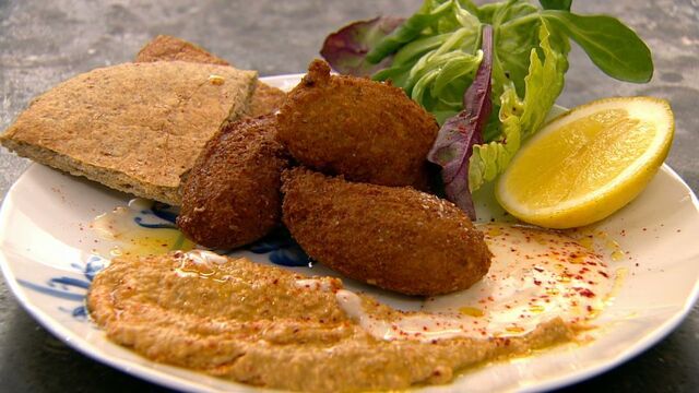 Falafel og hummus