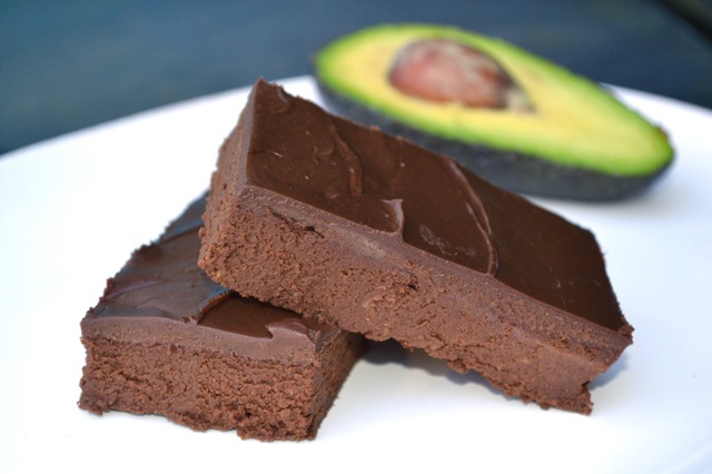 Chokoladebrownies med avocado og chokoladecreme