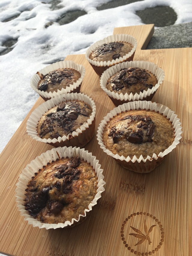 Sunde protein Muffin med Banan og Chokolade