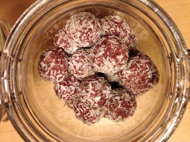 Raspberry protein truffles