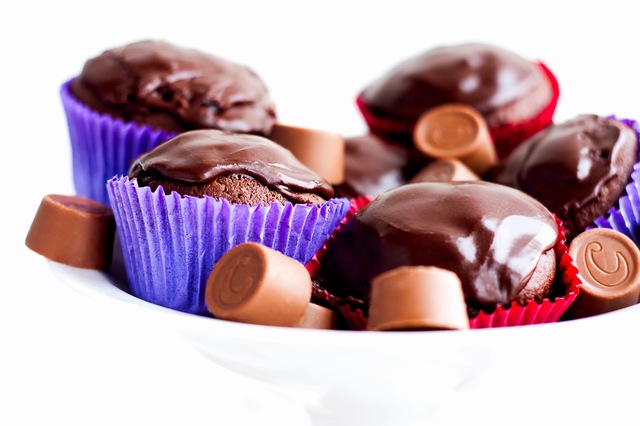 Chokolade muffins med center