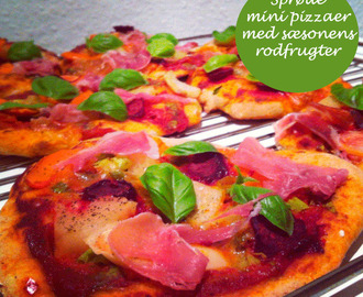 Mini pizzaer med rodfrugter