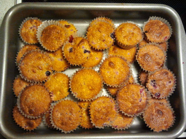 Mini makron/bær muffins