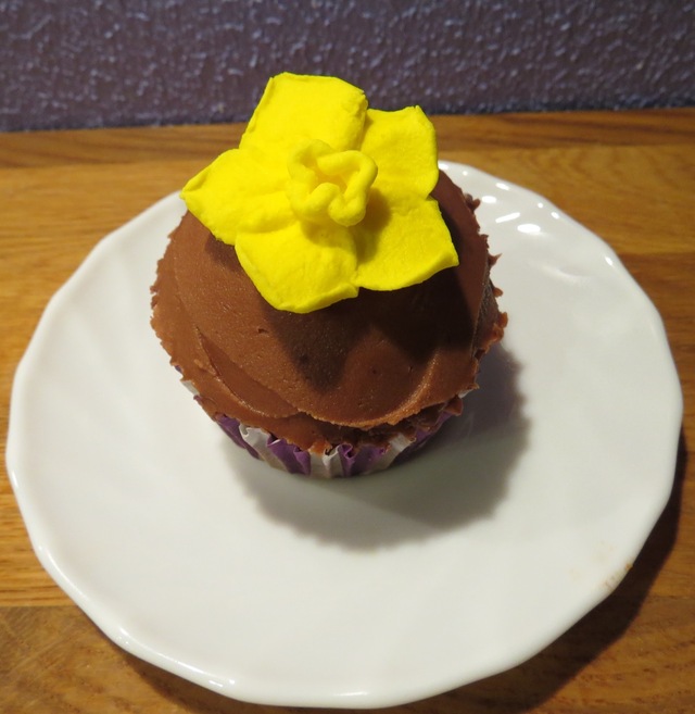 Choko-orange cupcake m. chokolade icing