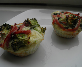 Broccoli skinke muffins