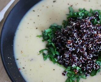 Kartoffel-Porre Suppe med Quinoa
