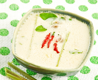 Klassisk thai suppe med kylling (Tom kha gai) - opskrift - Lav thai mad