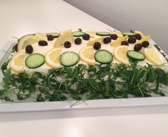 Marokkansk inspireret smørrebrødslagkage