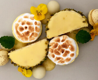 Dessert med citronmåne og citronfromage