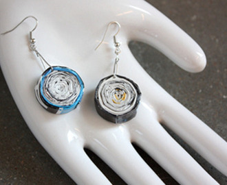 [Feature+DIY] Earrings from recycled magazines