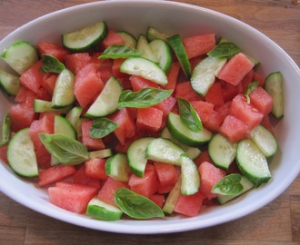 Melon/agurkesalat med feta