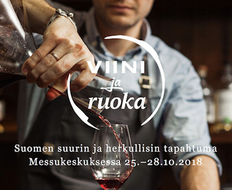 Viini ja Ruoka lippuarvonta sekä Vuoden Viini ehdokkaat